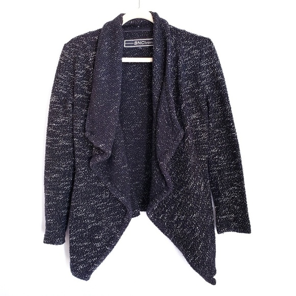 blanc noir Sweaters - BNCI Blanc Noir Cardigan Sweater S Small Black Waterfall